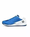 Wilson Rush Pro Ace Herren-Tennisschuhe, Sichere Passform und Dynamische Unterstützung, Verbesserte Stabilität und Traktion, Deja Vu Blue/Weiß/Schwarz, Größe 10