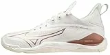 Mizuno Damen Wave Mirage 4 Handballschuhe, Weiß, Rosa, Schneewittchen, 38.5 EU