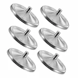 BUGUUYO 6 Stück Becherdeckel Universal Cup Deckel kaffeetasse abdeckung Deckel für Wasserbecher Kaffeetassenabdeckung Rostfreier Stahl Silber