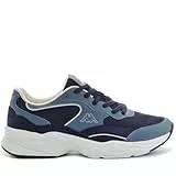 Kappa Logo Siliam Bequeme und stylische Low-Top-Sneaker, Blue Marine und Grey Horizon, Größe 39