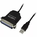 LogiLink USB zu Parralel Adapter Kabel schwarz, 1,5 m