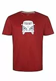ELKLINE Herren Methusalem mit VW Bulli Print T-Shirt, syrahred, S