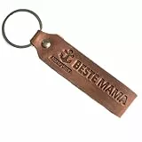 ANKERPUNKT Beste Mama Schlüsselanhänger Geschenke für Mama Weihnachten, Mama Geschenk Geburtstag, Weihnachtsgeschenke für Mama, Geschenk für Mama - Made in Germany Dunkelbraun Leder