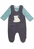 Sterntaler Baby Jungen Strampler-Set Strampler-Set Nicki Eisbär Elia - Strampler Baby, Babybody, Babykleidung - dunkelgrau, 62