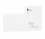 Rössler 2052705002 - Kartenpack DIN A6, 20 Stück, Edelleinen, weiß