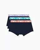 Emporio Armani Man's Core Logoband 3-Pack Trunk, Blau, L, Armani Blue/Armani Blue/Armani Blue, L