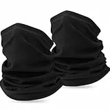 HASAGEI Winddichter Fleece-Schlauchschal für Damen und Herren zum Laufen, Skifahren, Joggen, Radfahren, Snowboarden, Motorradfahren, Outdoor-Sport (Schwarz + Schwarz)
