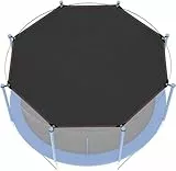 Trampolin Sonnenschutz Abdeckung Ø 305cm Für 8 Stangen, UV-Beständige wasserdichte, Multifunktionales Trampolin Schutzwerkzeug Für Picknicks, Hinterhöfe,Trampolin Zubehör