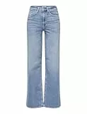 ONLY Damen Onlmadison Blush Hw Wide DNM Cro371 Noos, Light Blue Denim, L / 32L