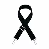 PLABBDPL Verstellbarer Schultergurt, Geldbörsenriemen, Dauerhafte Belüfteten mit Metall, für Taschen, Taschengurt DIY Zubehör für Handtaschen, Tragetaschen und Umhängetaschen (Schwarz)