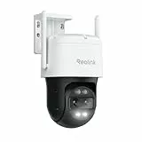 Reolink 4K 8MP Wi-Fi 6 PTZ Überwachungskamera Aussen WLAN mit Dual-Objektiv, Auto-Tracking-Zoom, WLAN Kamera Outdoor mit Personen-/Fahrzeug-/Tiererkennung, Farbnachtsicht, Außenkamera, TrackMix WiFi