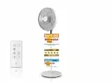 Fakir premium | VC 80 DC Standventilator, leiser Ventilator mit 32 Lüfterstufen, 320° + 90° Oszillation mit Fernbedienung, Timmerfunktion