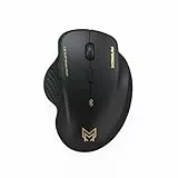 Bluetooth Maus, Wiederaufladbare Kabellose Maus (Dualmodus: BT 5.1 + 2,4G), Einstellbare DPI 1000/1200/1600, Ergonomische Leise Funkmaus für Laptops,PC,Computer,Mac OS, Android, Windows