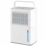 FANTASK 12L/Tag Luftentfeuchter, Raumgröße ca. 15m², Entfeuchter elektrisch mit 3 Modi, 2,2L Wassertank, 24H Timer, ≤42 dB, automatisches Abtauen & Abschalten, Weiß