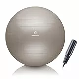 BODYMATE Gymnastikball Sitzball Trainingsball mit GRATIS E-Book inkl. Luft-Pumpe, Ball für Fitness, Yoga, Gymnastik, Core Training, für starken Rücken als Büro-Stuhl Cotton Bloom 65cm