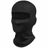 DiULi Balaclava Sturmhaube für Damen Herren, Gesichtsmaske Atmungsaktiv UV-Schutz Winddicht, Elastisch Helm Liner für Motorrad Fahrrad Ski Snowboard Outdoor Sports, Schwarz