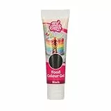 FunCakes Food Colour Gel Schwarz: Hochkonzentrierte Lebensmittelfarbe für Teig, Creme, Fondant, Marzipan. Einfache Dosierung. Einzelne Tropfen, um lebendige Farben zu erzeugen. Halal. 30 g.