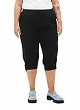 Zizzi Damen Große Größen 3/4 Hosen Baumwolle Taschen Gr Gr M Black