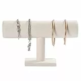 Pangkeep Armbandhalter, Armband-Organizer, Präsentationsständer, beigefarbener Samt, T-Stange, Schmuckständer zum Verkauf.
