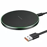 Kabelloses Induktionsladegerät Schnellladepad mit QC3.0 USB‑C, 35W Handy‑Induktionsladegeräte,Wireless Charger kompatibel mit i Phone 16/15/14/13/12 Serie, Air-Pods 4/3/2, Sam-Sung Ga-laxy