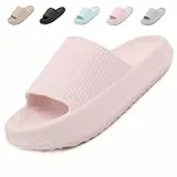Uniuni Cozislides Original Slippers Damen Wolken Hausschuhe Cloudyzz Schlappen Dicke Sohle Eva Dusch Badeschuhe Weich rutschfest Badelatschen Leicht Bequeme Badeschlappen Indoor Outdoor Rosa 38/39