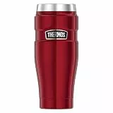 Thermos Stainless King Thermobecher aus Edelstahl rot 0,47l - Coffee to Go Becher, absolut dicht, spülmaschinenfest, 7h heiß & 18h kalt, mit Haken für Teebeutel, BPA-frei