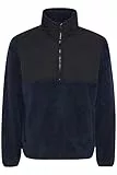 11 Project PRPiet Troyer Sweatshirt Herren Pullover Sweater mit Teddy Fell mit Stehkragen Regular Fit, Größe:XXL, Farbe:Insignia Blue (194010)