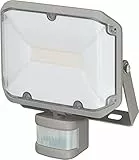 Brennenstuhl LED Strahler AL 2050 mit PIR (20W, 2080lm, 3000K, IP44, LED Fluter zur Wandmontage mit Bewegungsmelder)