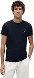 Tommy Hilfiger Herren T-Shirt Kurzarm Core Stretch Slim Fit, Blau (Desert Sky), M