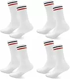 Smart Sir Socken Herren Damen Sportsocken 4/8 paar Tennissocken Weiß Lange Baumwollsocken weiss Laufsocken Arbeitssocken Schwarz