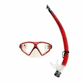 Aqua Lung Unisex-Adult Saturn Combo Mask & Snorkel, Red, Einheitsgröße EU