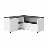 Symbiosis Eck-TV-Schrank Angle 90 x 90 x 45 cm, weißes Melamin und Zement, Weiß