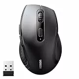 UGREEN Maus Kabellos 2.4G 1600 DPI 6 Tasten mit Nano Empfänger, 12 Monate Batterielaufzeit, 3 Einstellbare DPI-Stufe für PC Laptop iMac MacBook Microsoft Pro, Office Home, Schwarz