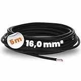 5 Meter Lapp 4520016 H07V-K 16,0 mm² schwarz I Verdrahtungsleitung I Aderleitung flexibel I PVC-Einzelader I Litze 16mm2 I Verdrahtung