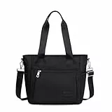 JIANLINST Damen Handtasche Frauen Schultertasche Casual Multifunktionale Umhängetaschen Hobo Taschen für Arbeit Einkaufen Reisen Schwarz