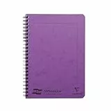 Clairefontaine 4854Z - Heft Europa Notemaker mit Spiralbindung 60 Blatt mikroperforiert 14,8x21 cm 90g liniert, 1 Stück, Lila
