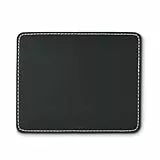 Hama Mauspad „Lederoptik“, 22 x 0,3 x 18 cm (Maus Unterlage mit Lederoptik Oberfläche, für eine präzise Maussteuerung, hochwertige Verarbeitung, gummierte Unterseite, robust) schwarz