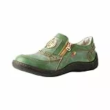 TMA EYES Damen Hand genähte modische und Bequeme Wanderschuhe（Grün,40