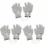 BESPORTBLE WeißE Silberfaser Elektrotherapiehandschuhe Mit Konvertierungslinien Universelle Baumwollmassagehandschuhe FüR Elektrische Massagetherapie Und Physiotherapie GrößE S 7.09 X 4.33 X 0.59 Zoll