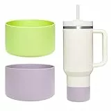 WK IEASON 2 Stück Tumbler Bottom Protector Flask Silikonmanschette für Stanley Quencher adventure 40oz & Stanley IceFlow 20oz 30oz und kompatibel mit Hydro Flask 12oz 21oz 24oz