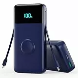 Trswyop Power Bank 26800mAh mit i-Watch Ladegerät, 25W PD+QC4.0 Powerbank mit 2 Kabel Schnelles Aufladen USB C Externe Akku, 5 Ausgängen Kompatibel mit Apple Watch, iPhone, Huawei, Samsung, Tablet