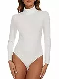 STARBILD Damen Body Bodysuit Elegant Rundhals Langarm Top Overall zweiten Skin für Freizeit Eleganter Langarmshirt T-shirt