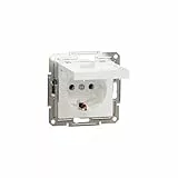 Schneider Electric Asfora Schuko-Steckdose mit Klappdeckel, 2-polig+E, Unterputz, Schraubklemmen, 16A, weiss, Artikelnummer EPH3170121D