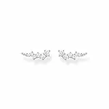 THOMAS SABO Ohrringe Ear Climber weiße Steine silber 925 Sterlingsilber