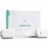 Beartop Kindersicherungsset - Baby Sicherung ohne Bohren - Schrankschloss, Fenstersicherung, Türsicherung, Herdsicherung, Steckdosen Kindersicherungen - 3-12cm, 16 Stück - Weiß