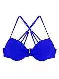 Ocean Blues Damen Bikini Set mit Bügel-Push-up Front-Twist Design, verstellbare Träger, Retro Bademode für Strand und Pool, Königsblau, Größe M