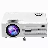 Smart Beamer 1080P 4K Unterstützt, AKATUO Heimkino Projektor, WiFi6 Bluetooth, Video Beamer Bullet-in Lautsprecher für Phone/Outdoor