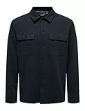 ONLY & SONS Herren Freizeit Hemd ONSNEWKODYL Overshirt Regular Fit XS - XXL, Größe:XXL, Farbe:Dark Navy 22021279