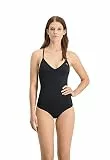 PUMA Damen Puma Dames V-hals Crossback Zwempak One Piece Swimsuit, Schwarz, L
