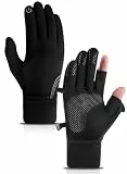 Bobelle Fahrrad Handschuh Herren,Winterhandschuhe Wärme Thermo Radsport Handschuhe Winddichte Touchscreenhandschuhe Damen für Laufen Radfahren Outdoor Sport(Schwarze)